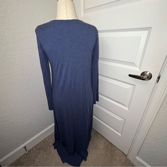 Soft Surroundings 1/4 Zipper Down Long Sleeve Lounge Maxi Festival Vibes Dress - Picture 3 of 12